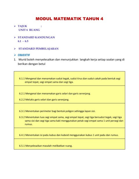 Modul Pengajaran Matematik Tahun 4  Modul Pengajaran Matematik Tahun 4 Pages 251 286 Flip Pdf