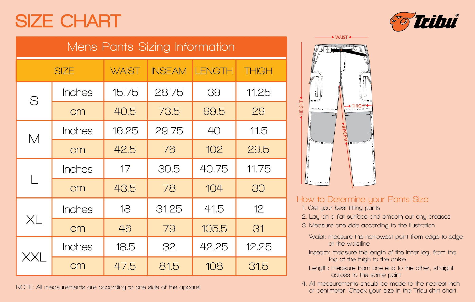 Apt 9 Pants Size Chart