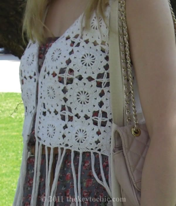 Los Angeles street style H&M Conscious crochet fringe vest