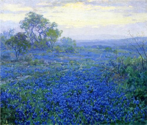 Julian Onderdonk - A Cloudy Day, Bluebonnets near San Antonio, Texas