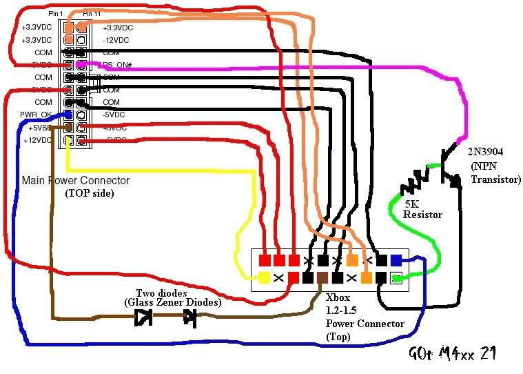 Wiring Diagram Xbox 360 Power Supply