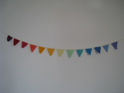 Mini knitted bunting