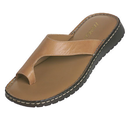 mens leather toe loop sandals