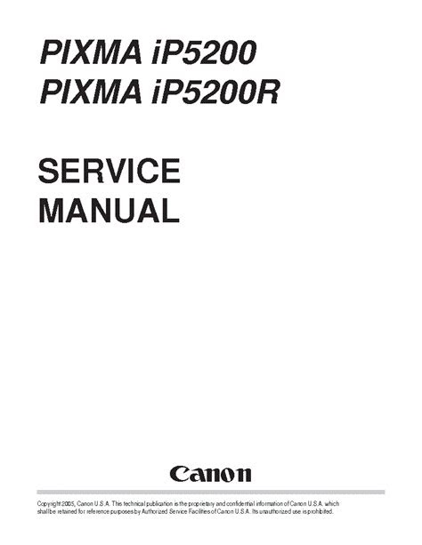 Free Reading canon pixma ip5200 pixma ip5200r service repair manual