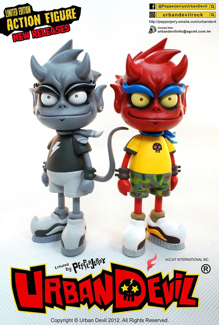 PepperJerry, PVC, Collectible, SpankyStokes, Devil, Limited Edition, Designer Toy (Art Toy), Urban Devil - Limited Edition Action Figure - (Original Version / Grayscale Variant) from Pepper Jerry