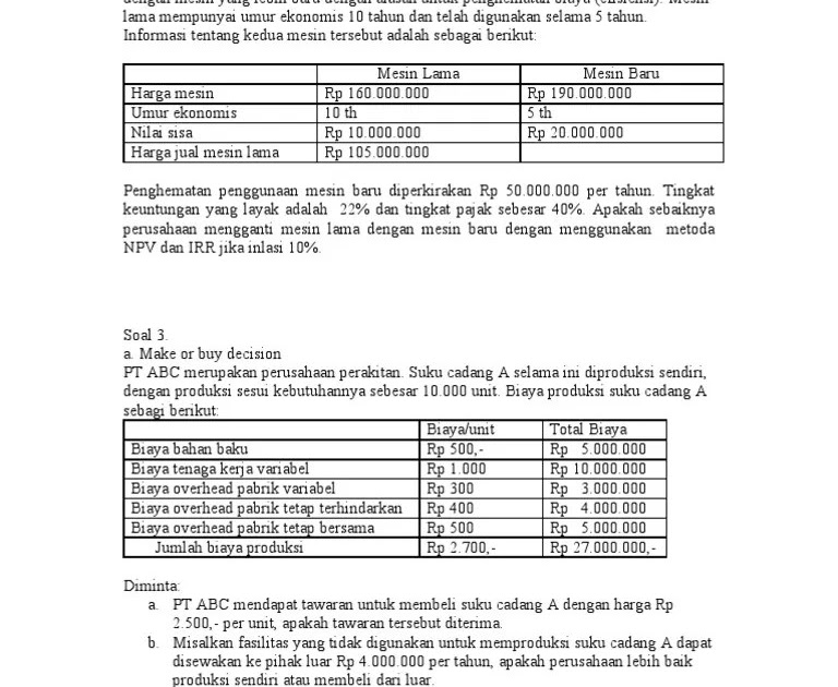 Contoh Soal Dan Jawaban Manajemen Keuangan Semester 4 Terbaru