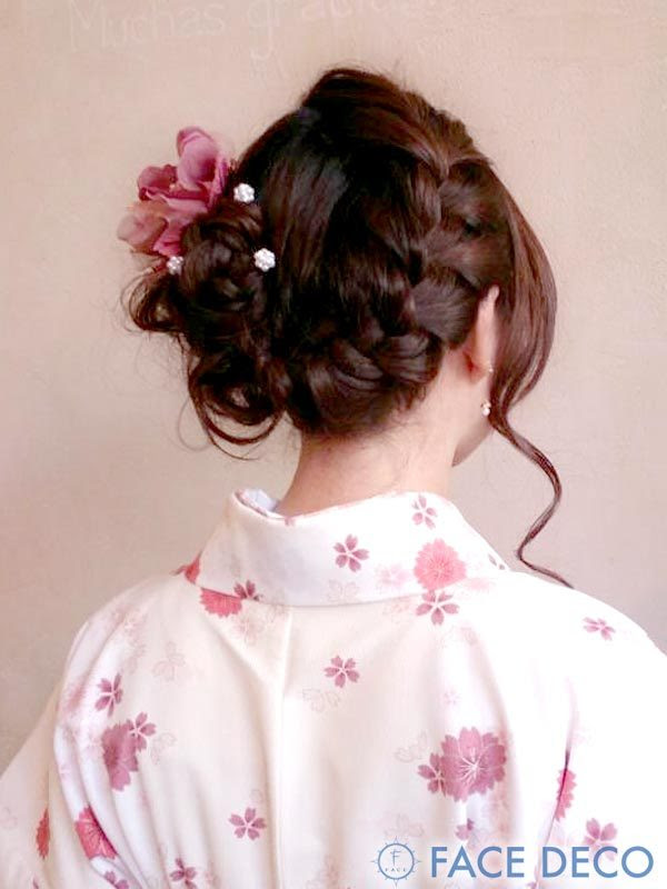 オリジナル 袴 髪型 編み込み 髪型トレンド