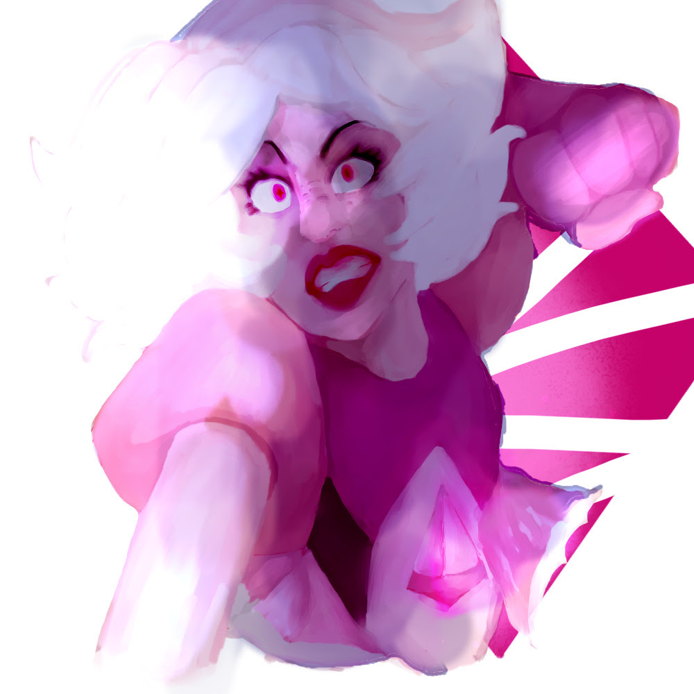 “My diamond, your diamond. PINK DIAMOND!!” OOf i love this painting so much, im improving. I did two versions so ones more clear to see her lol
