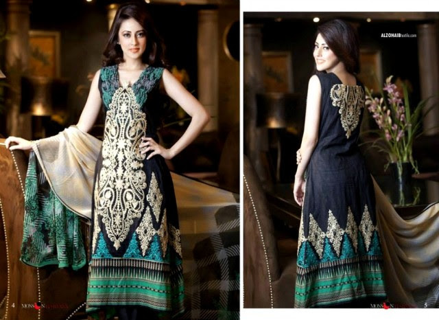 Womens-Girls-New-Summer-Eid-Suits-Collection-2014-by-Al-Zohaib-Textile-3 Womens-Girls-New-Summer-Eid-Suits-Collection-2013-by-Al-Zohaib-Textile-3
