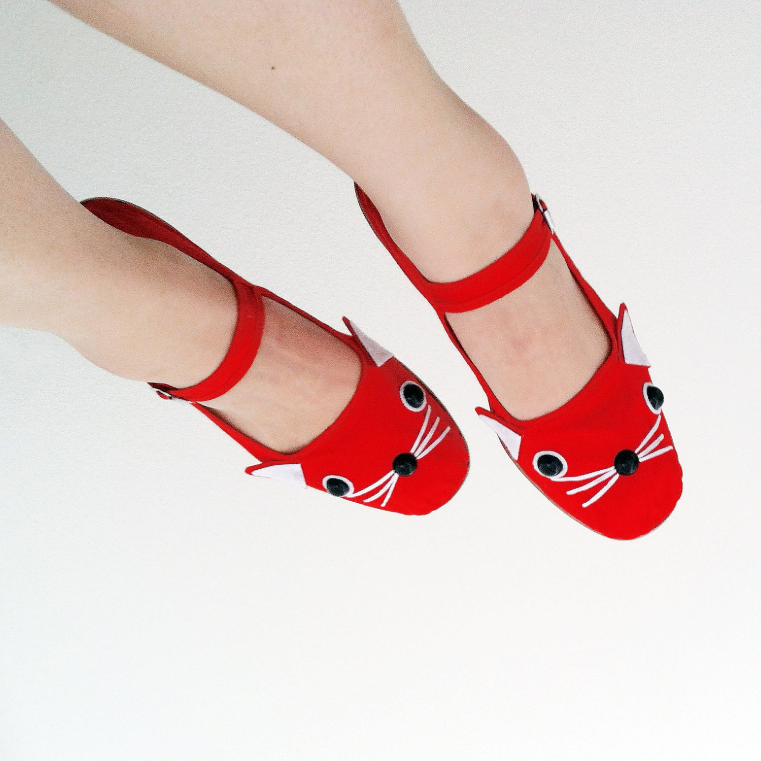 Red Cat Shoes - Kitty Face Mary Janes - (Ladies sizes 5, 6, 7, 8, 9, 10) - emandsprout Red Cat Shoes - Kitty Face Mary Janes - (Ladies sizes 5, 6, 7, 8, 9, 10) - emandsprout