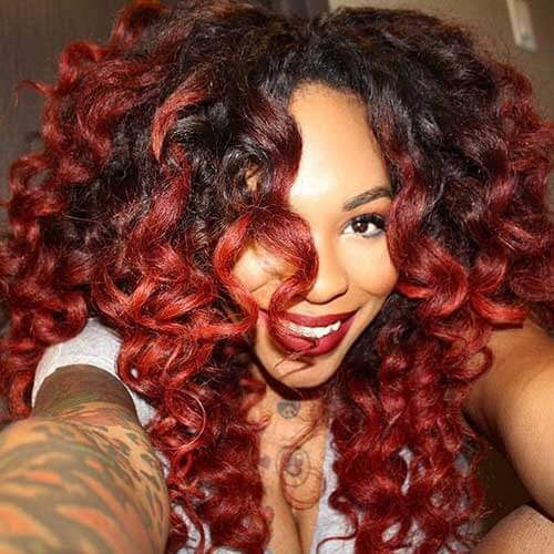 Curly Hair Red Highlights 20 Sexy Dark Red Hair Ideas For 2021 The