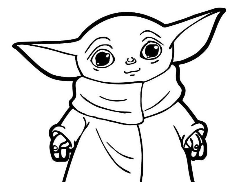 Baby Yoda Coloring Pages Pdf Coloring Page Blog