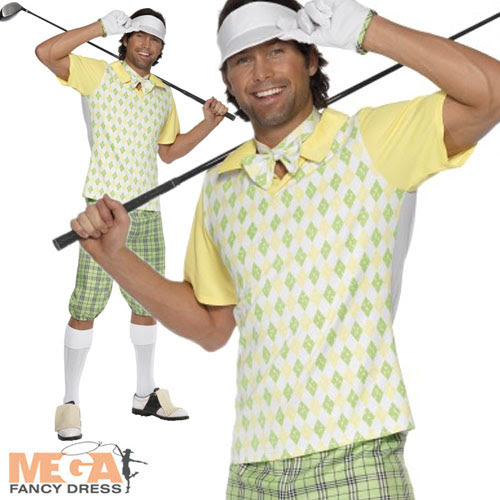 golfing golfer sports man fancy dress adult pub golf mens