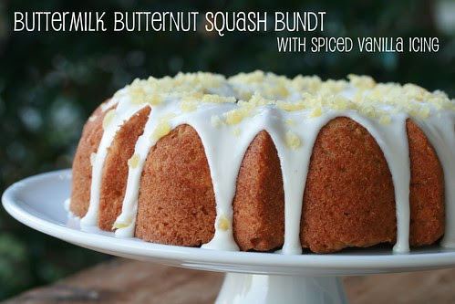 Buttermilk Butternut Squash Bundt with Spiced Vanilla Icing - I Like Big Bundts
