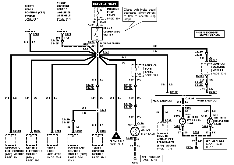 Exterior Light Wiring Diagram 1996 Ford
