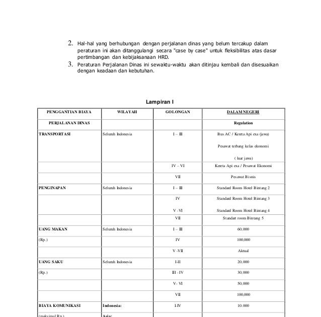 Contoh Perjalanan Dinas Yang Dilakukan Oleh Pimpinan