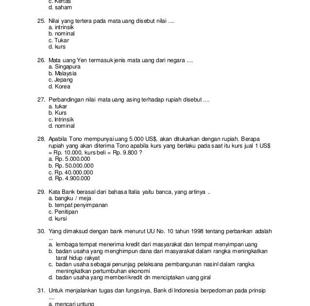 Soal Soal Ips Kelas 9