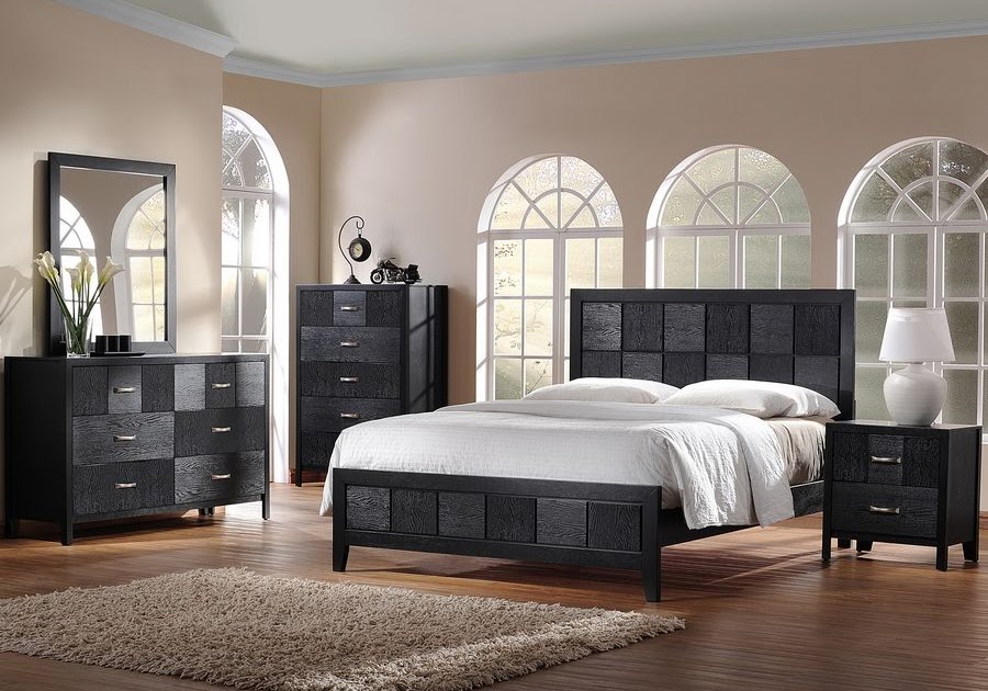 Black Wood Bedroom Set - Black W 4 F White Modern Wooden Bedroom Set