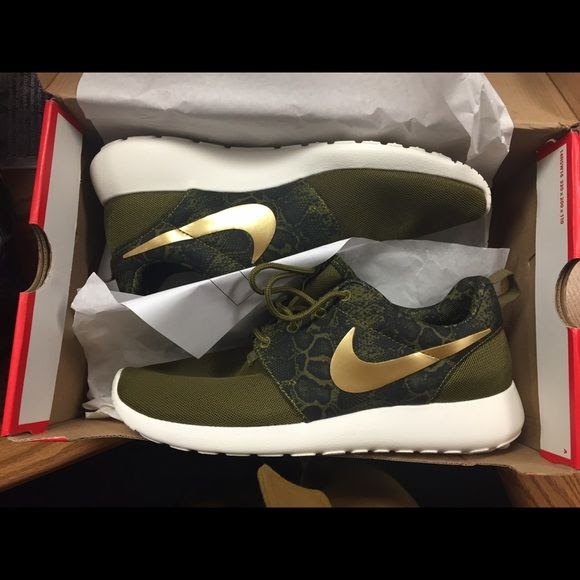 olive green and gold shoes