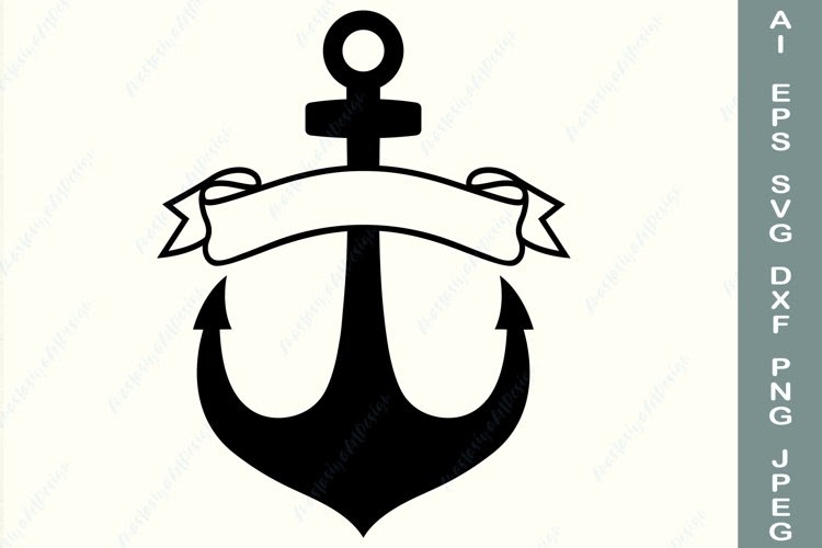 Download Anchor With Bow Monogram Svg - Layered SVG Cut File