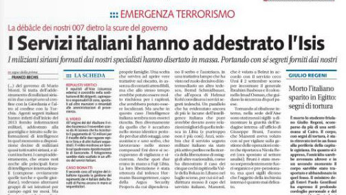 I SERVIZI SEGRETI ITALIANI HANNO ADDESTRATO L'ISIS - Poca Intelligence