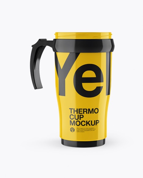 Download Download Coffee Mug Mockup Psd Free Download Psd Glossy Opened Thermo Cup Mockup In Object Mockups On Yellow Images A Collection Of Free Premium Photoshop Smart Object Showcase PSD Mockup Templates