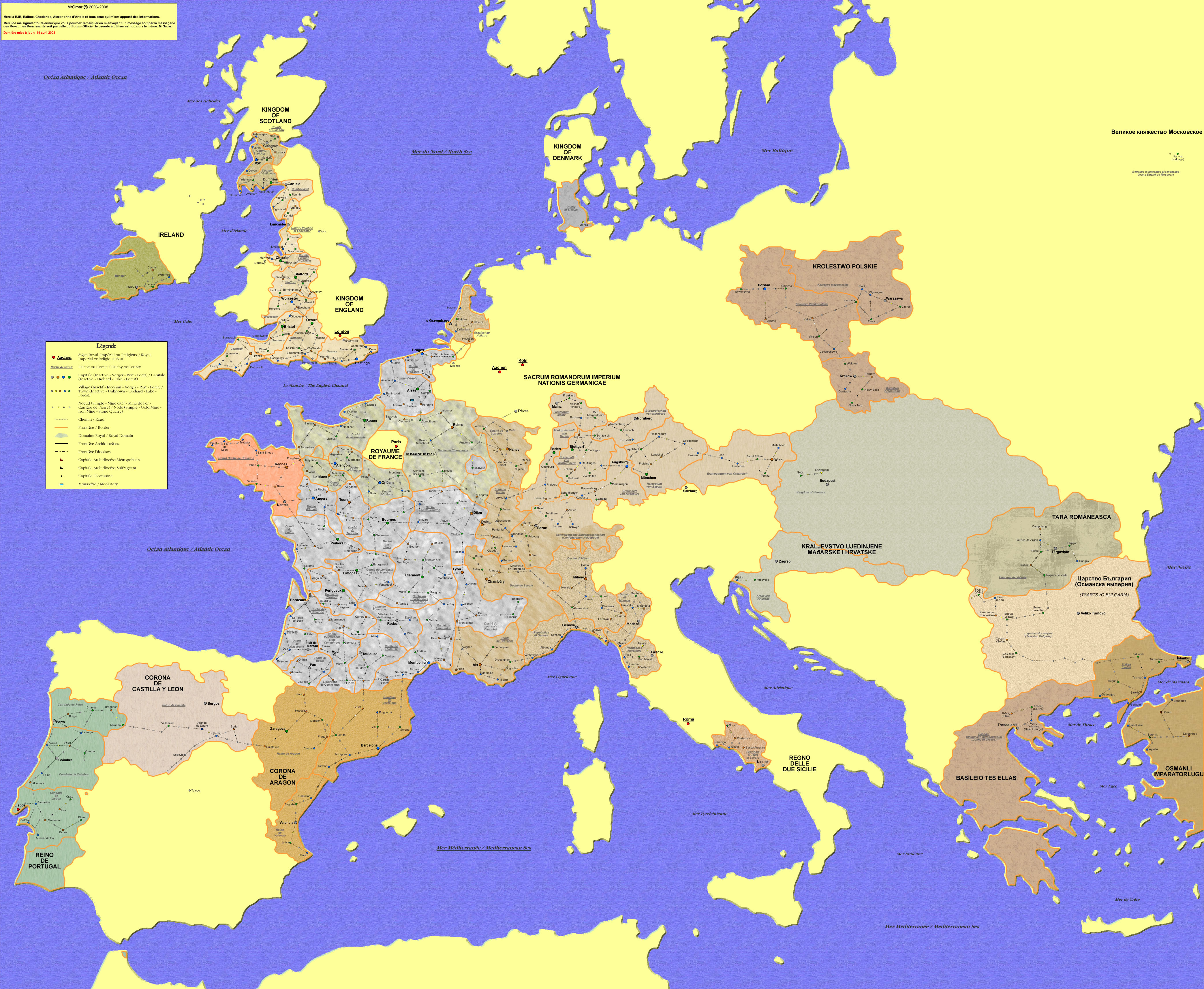 Carte Des Royaumes Renaissants Carte