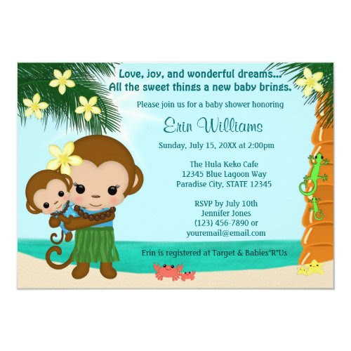 Popular 25 Hawaiian Baby Shower Invitations  Popular Invitation