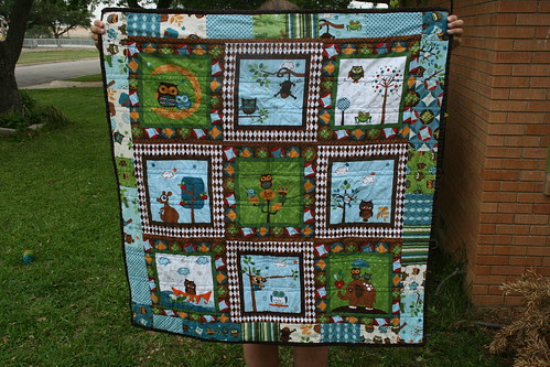 Back of Hooty Hoot quilt