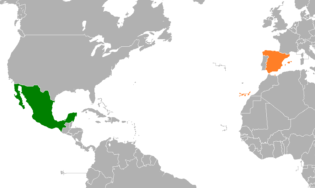 World Map With Mexico Spain Map vrogue.co