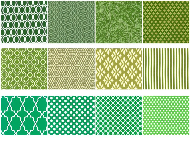 Pink Castle Fabrics Stash Stack Green Bundle for Friday's Fabric Giveaway!