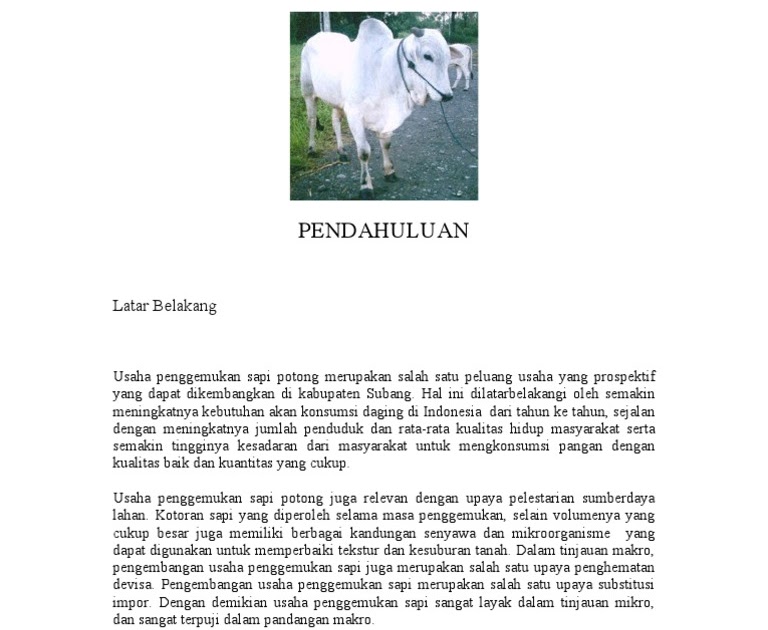 Contoh Proposal Penggemukan Kambing