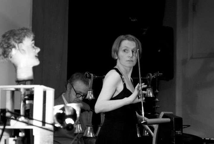 Sarah Angliss and robotic ventriloquists' dummy Hugo - photo Gaynor Perry