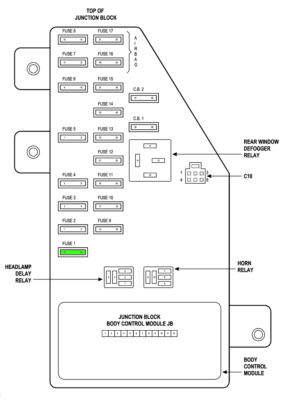 2008 Chrysler Sebring Fuse Box Diagram - General Wiring Diagram