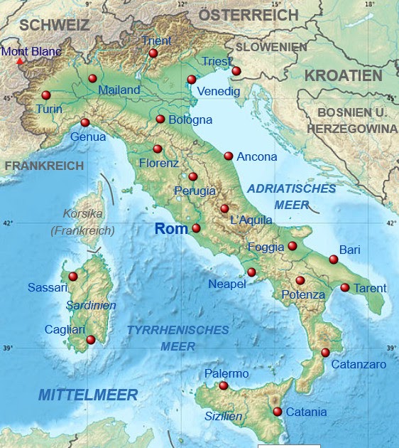 Italien Karte / Karten und Stadtpläne Italien - Karte der nationalparke