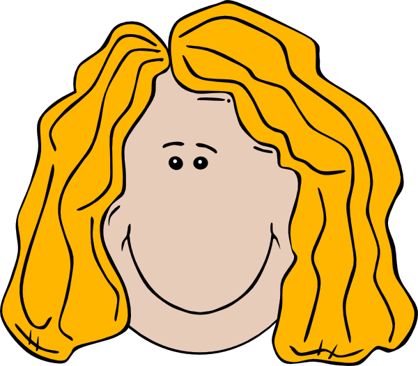 little cartoon girl smiling