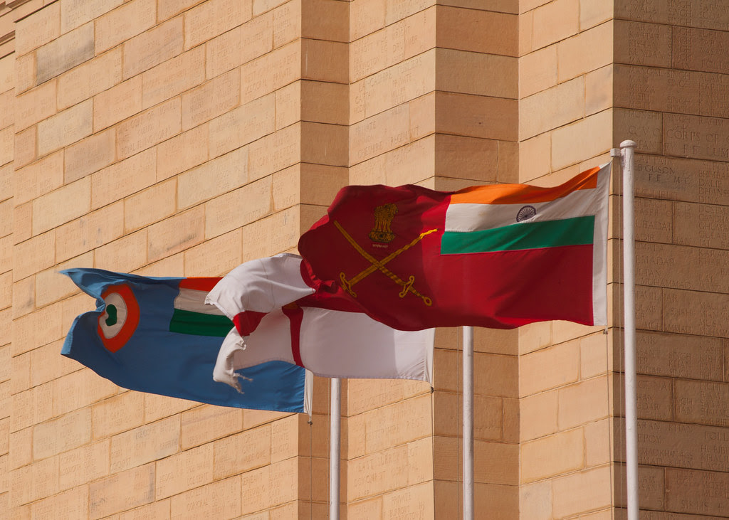 Three services Flags