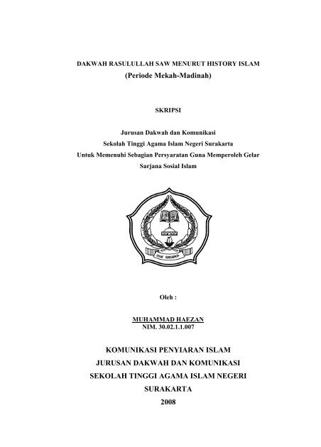 Judul Skripsi Jurusan Komunikasi Penyiaran Islam Kumpulan Berbagai Skripsi