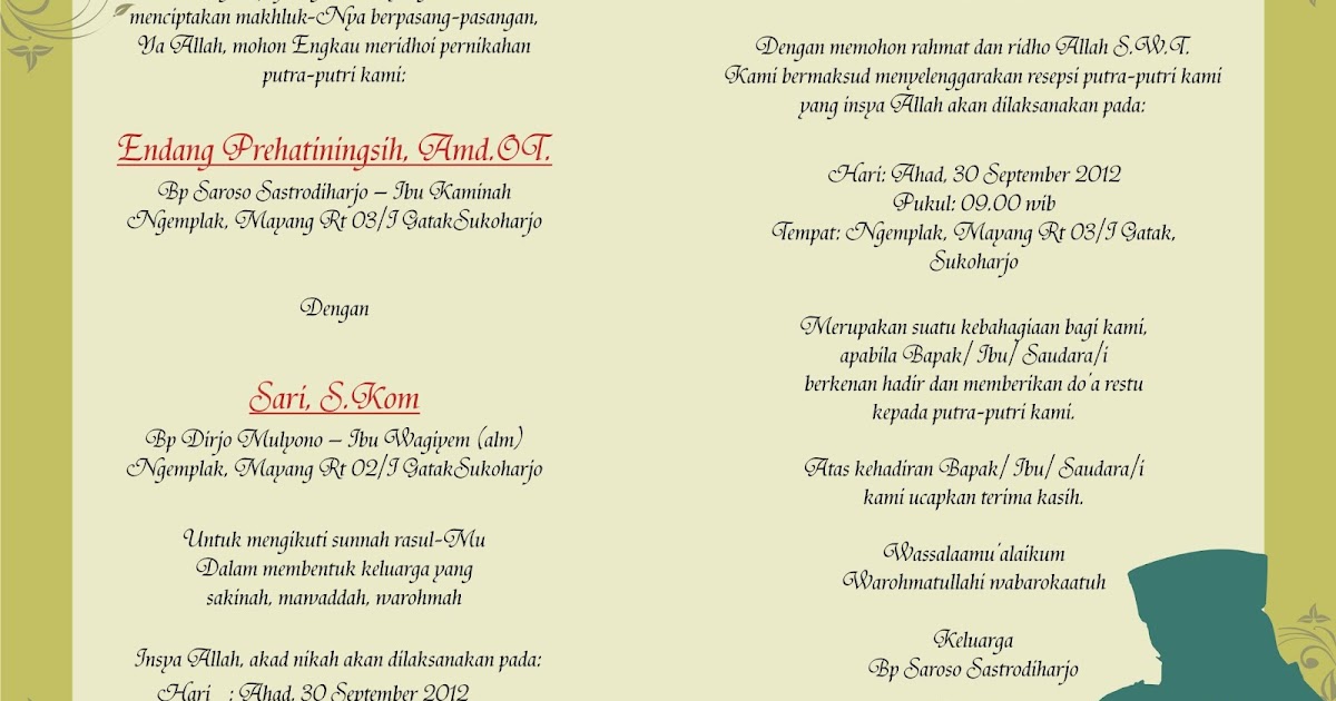 Contoh Layang Ulem Khitanan Bahasa Jawa