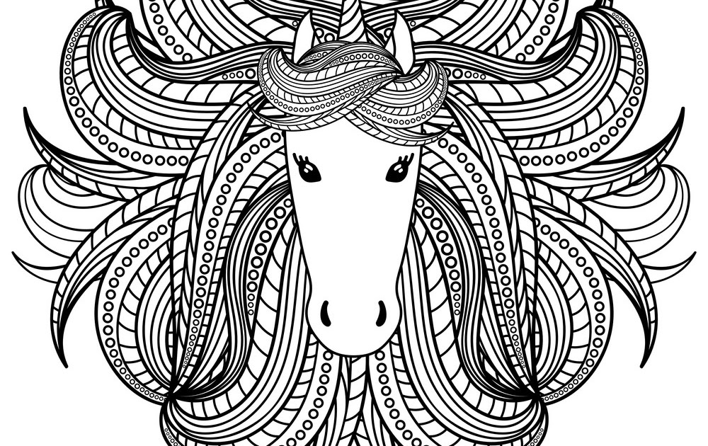 Unicorn Coloring Book For Adults - 185+ SVG File for Cricut - Free SVG