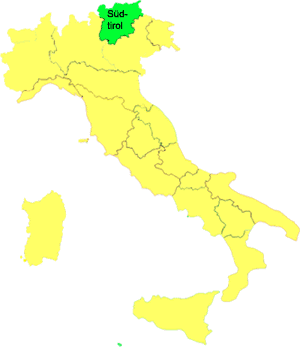 Südtirol Karte Österreich Italien - Tirol