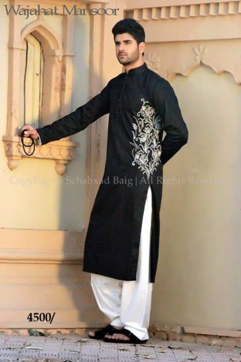 Wajahat-Mansoor-Latest-Summer-Eid-Kurta-Pajama-Salwar-Kameez-Collection-2014-Mens-Boys-6 Wajahat-Mansoor-Latest-Summer-Eid-Kurta-Pajama-Salwar-Kameez-Collection-2013-Mens-Boys-6
