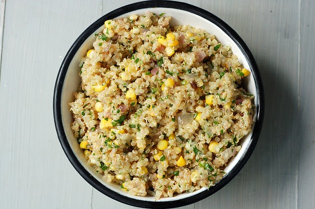 Quinoa, Sweet Corn, Lime & Jalapeno salad by Eve Fox, Garden of Eating blog, copyright 2012