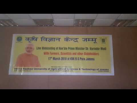 Farmers listens Live Webcasting of Prime Minister of India Narendra Modi at KVK R S Pura Jammu