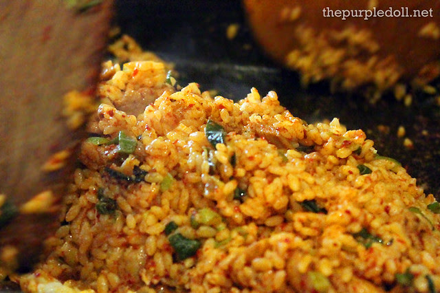 Cooking Chicken Galbi Fried Rice