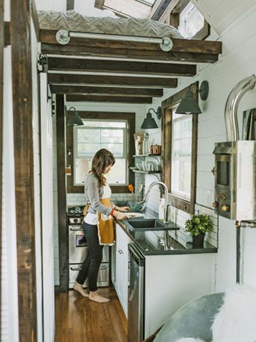 Tiny Heirloom Homes....an incredible looking kitchen for such a small space!  (Via Country Living Magazine) | Friday Favorites from anderson + grant