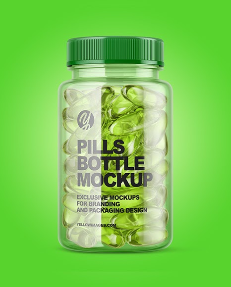 Clear Bottle With Soft Gel Capsules Mockup Yellowimages Free Psd Mockup Templates