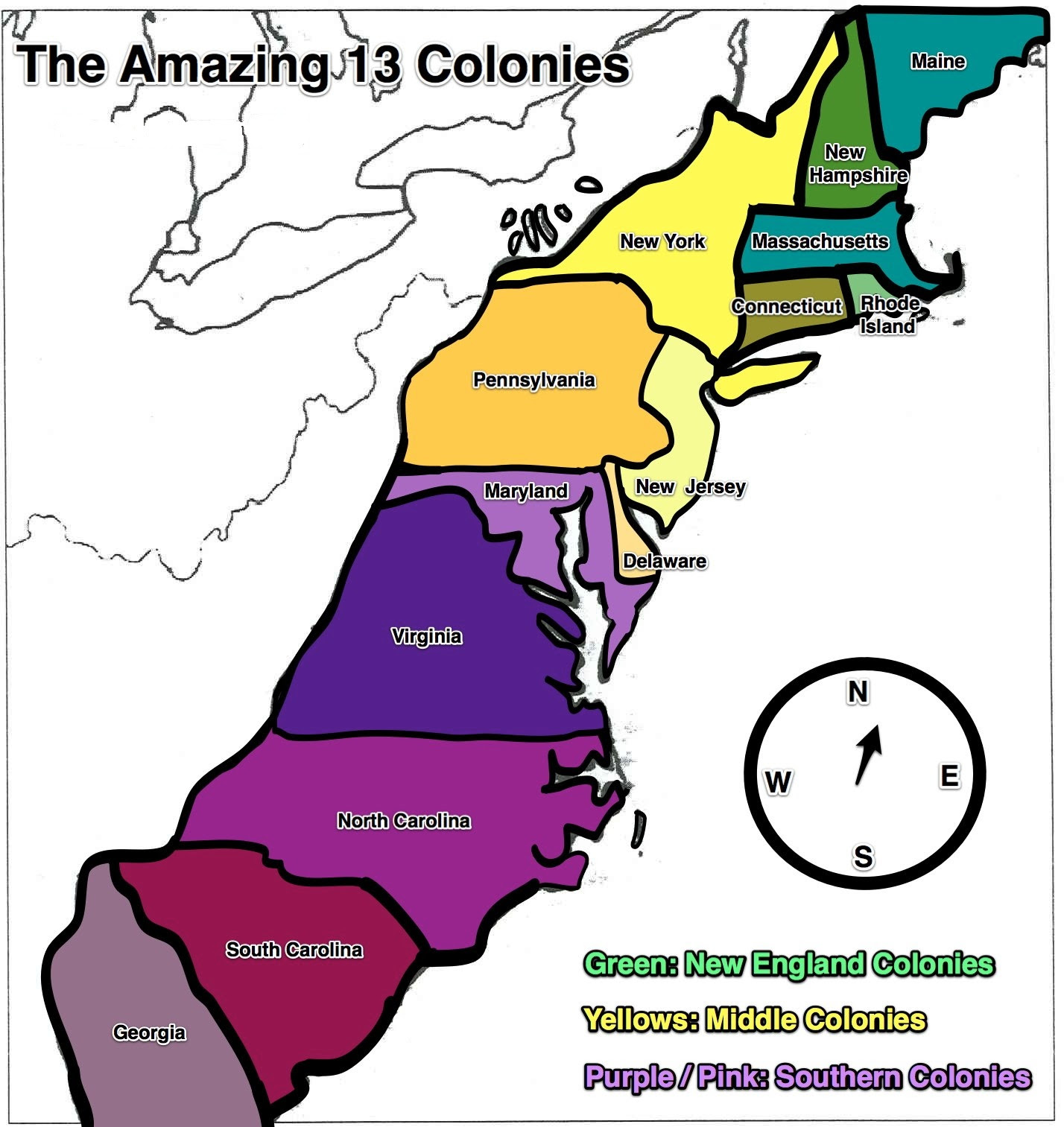 us-map-13-colonies