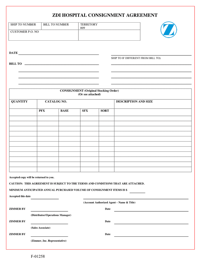 Word Consignment Agreement Template | Best of Document Template