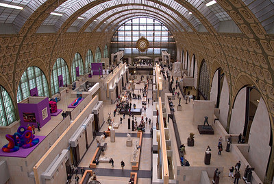 Musée d'Orsay, the main hall as taken from the pair of towers at the rear of the hall